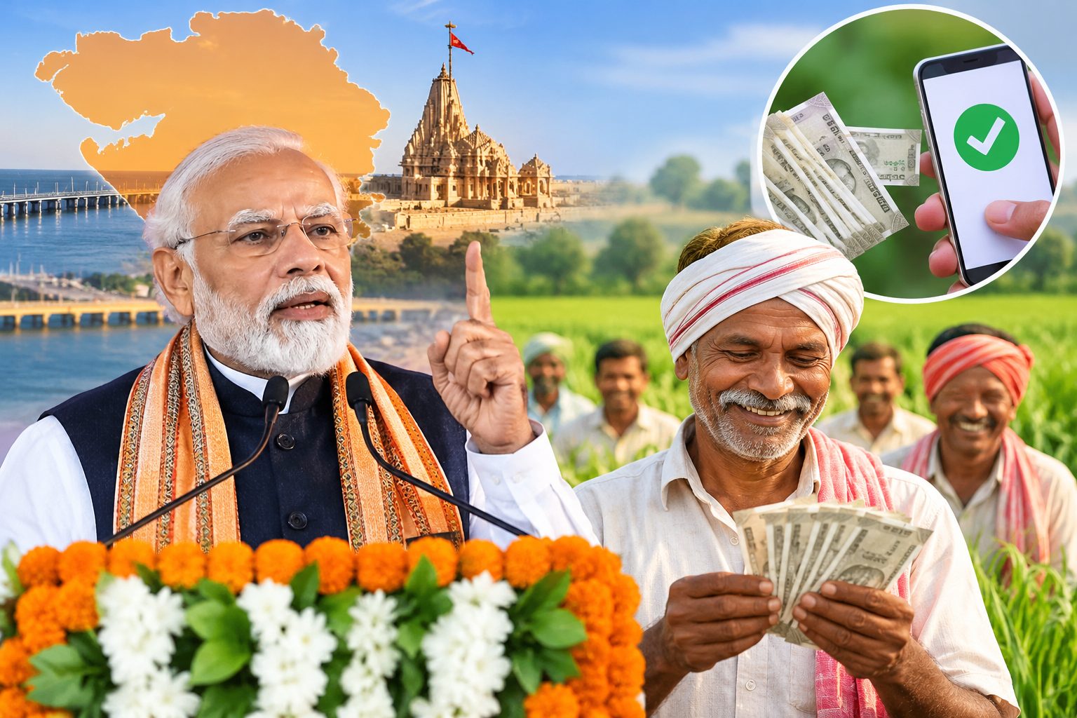 రేపే  రైతుల ఖాతాల్లో పీఎం కిసాన్ నిధులు..గుజరాత్ వేదికగా నగదు విడుదల చేయనున్న ప్రధాని మోదీ